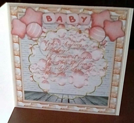 7x7 Mini Kit, Beautiful Baby Girl Bear by Benita Jenkinson
