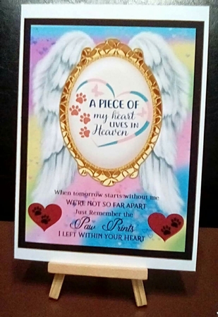 A piece of my heart memorial topper(with space for name and date) by Benita Jenkinson