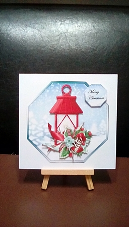  Christmas Lantern Iin Red  Mini Kit by Benita Jenkinson