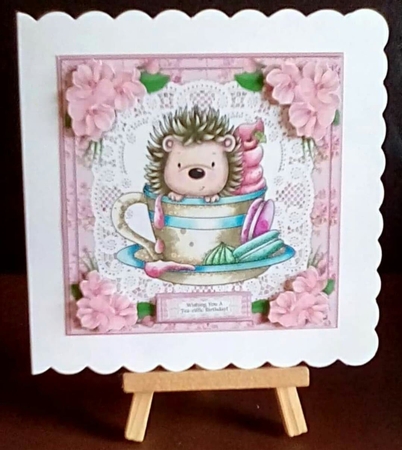 Cute Teacup Hedgie - Birthday by Benita Jenkinson