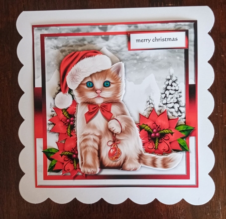 Christmas Kitten Mini kit by Benita Jenkinson