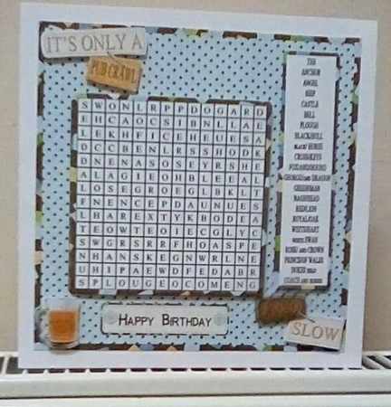 WORD SEARCH,  DOWN AT THE PUB by Benita Jenkinson