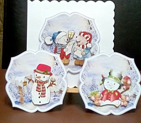 Snowman and bears toppers by Benita Jenkinson