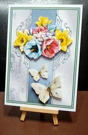Spring flowers and butterfly A5 by Benita Jenkinson