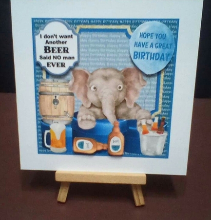 Male Birthday beer card front 7 by Benita Jenkinson