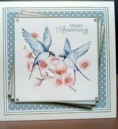 8x8 Anniversary Birds Mini Kit - x4 A4 sheets  by Benita Jenkinson