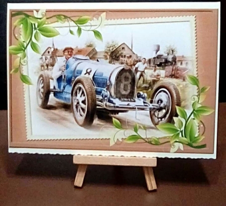 Lovely A5 Vintage Car with insert (one) by Benita Jenkinson