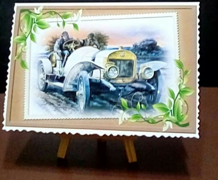 Lovely A5 Vintage Car with insert (two) by Benita Jenkinson