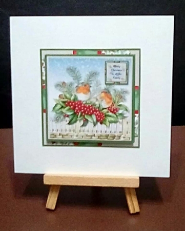 Christmas Robin Bumper Kit card size 6 x 6 by Benita Jenkinson