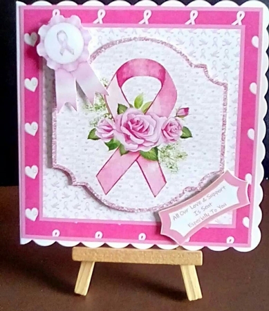 Breast Cancer Awareness Ribbon 6x6 by Benita Jenkinson