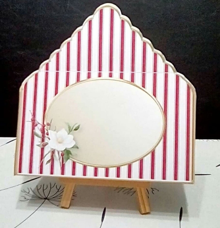 Christmas Flowers - Stand-up Diamond Pyramid Card and Envelope Mini Kit by Benita Jenkinson