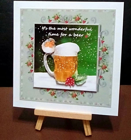 Its the most wonderful time for a beer 6 x 6 by Benita Jenkinson