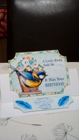 A Little birdy told me easel topper and stopper(no base) by Benita Jenkinson