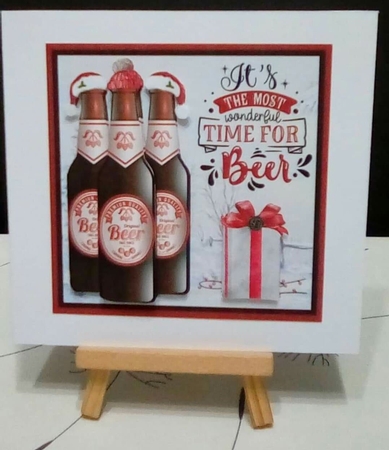Christmas Beer Card Mini Kit 7x7 by Benita Jenkinson
