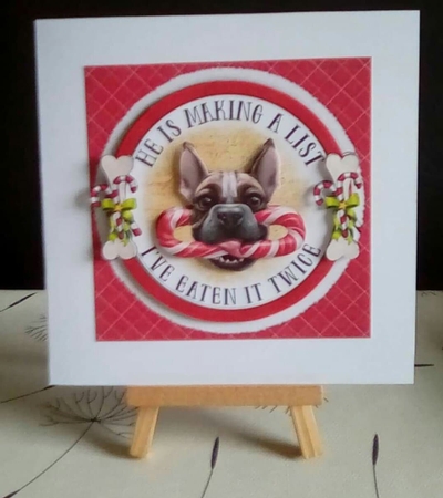 7x7 Christmas dogs choice of two mini kit by Benita Jenkinson
