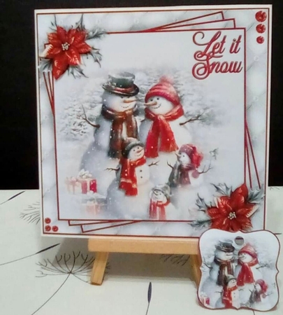 Snowman Family 2 6X6 Topper Kit #1  by Benita Jenkinson