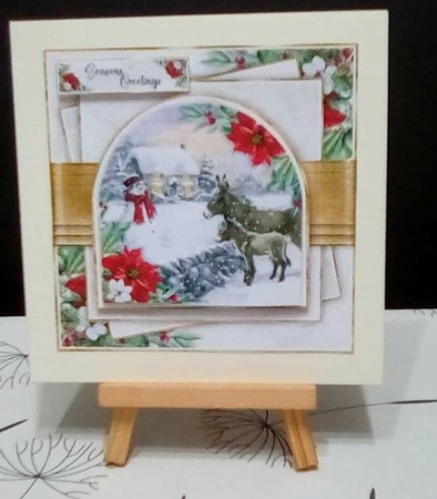 Arched Window Donkey 7x7 inch No.4 by Benita Jenkinson