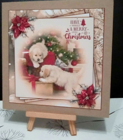 Dogs Christmas  6X6 Topper Kit #1  by Benita Jenkinson