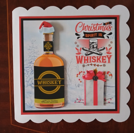 Christmas Whiskey Card Mini Kit 7x7 by Benita Jenkinson