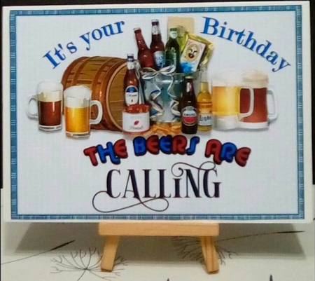Birthday beer 8x8 & A5 mini kit by Benita Jenkinson