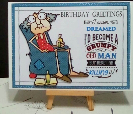 Gus grumpy old man 8x8 & A5 mini kit by Benita Jenkinson