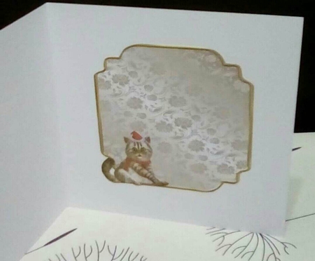Matching blank insert for the design sheet - Crazy Christmas Cats 2 by Benita Jenkinson