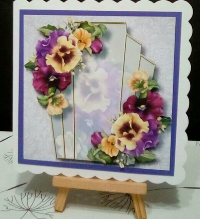 Art Deco Beautiful Floral - Muted Pansies by Benita Jenkinson