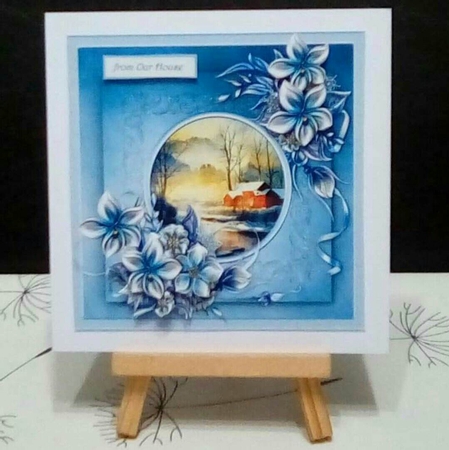 winter flowers and scene 7x7 by Benita Jenkinson