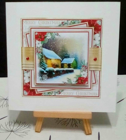 Winter Cottage at Night 7x7 inch Bumper Kit by Benita Jenkinson