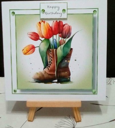 Simple Watercolour Floral Old Boot 10 by Benita Jenkinson
