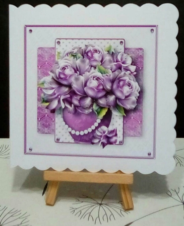 Vase of Roses - Decoupage Card Mini Kit by Benita Jenkinson