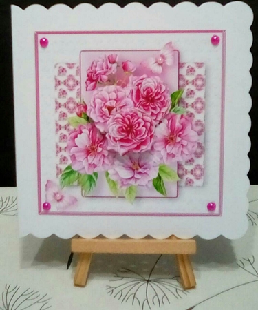 Pink Bouquet - Decoupage Card Mini Kit by Benita Jenkinson