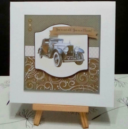 7 Inch Square Card Mini Kit -   Classic Car #3 by Benita Jenkinson
