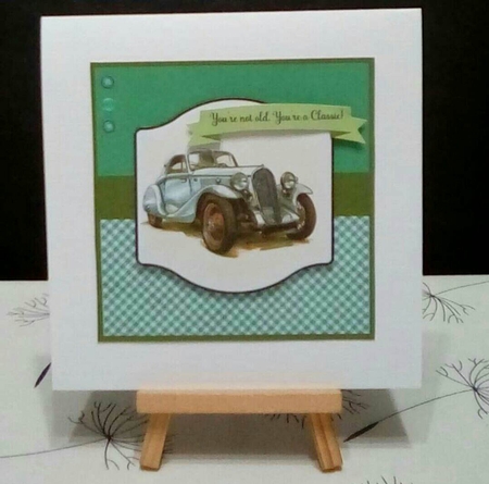 7 Inch Square Card Mini Kit -  Classic Car #4 by Benita Jenkinson