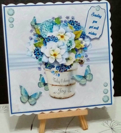 Hydrangeas in hues of blue by Benita Jenkinson