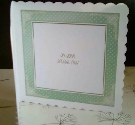Birthday Green & Gold 7x7ins Insert 1 by Benita Jenkinson