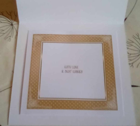 Birthday Gold Pattern 7x7ins Insert 2 by Benita Jenkinson