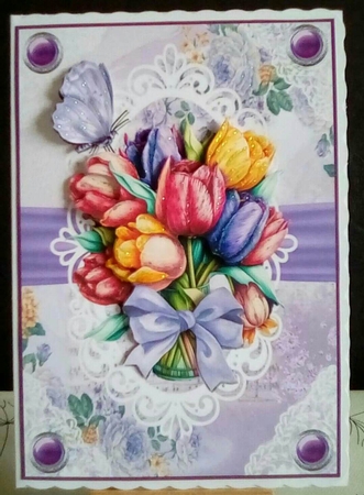 Floral Greetings...Tulips A5 by Benita Jenkinson
