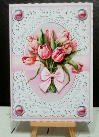 Tulips in pink A5 by Benita Jenkinson
