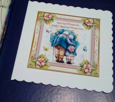 Special Memories 8x8ins Decoupage Kit 1 with Matching Bookmarks by Benita Jenkinson