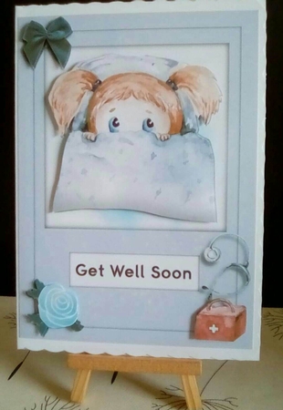 Get well - cute girl by Benita Jenkinson