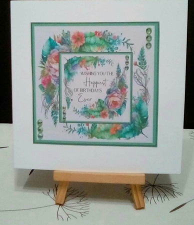 Beautiful Florals - 7x7 Inch Square Card Mini-Kit - Makes 8 Cards by Benita Jenkinson