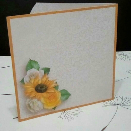 Sunflowers and Roses - Rounded Offset Card Mini Kit by Benita Jenkinson