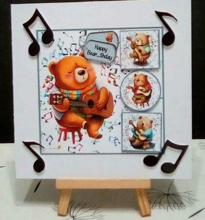 Guitar strumming Bear by Benita Jenkinson