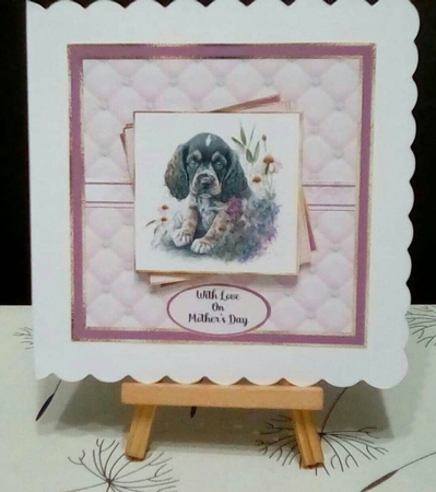 Cocker Spaniel Mothers Day Card Mini Kit by Benita Jenkinson