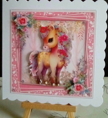 8x8 Mini Kit, Gorgeous Pink Unicorn  by Benita Jenkinson