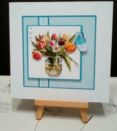 An Arrangement of Tulips (7x7 inch square card kit) by Benita Jenkinson