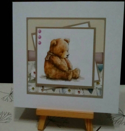 Vintage Teddy Bears Bumper Kit - Makes 4 Cards (7x7 inch square cards) by Benita Jenkinson