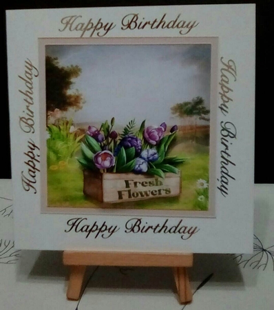 Box of fresh flowers 7x7 by Benita Jenkinson