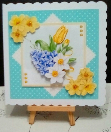 Spring is in the Air #1 (7x7 inch square card kit)  by Benita Jenkinson